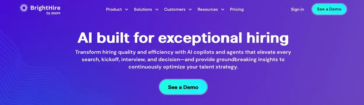 The BrightHire interview intelligence platform