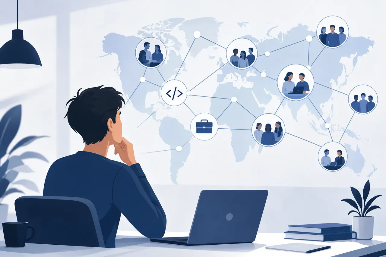 A founder mapping out the online communities and job boards where engineers spend time