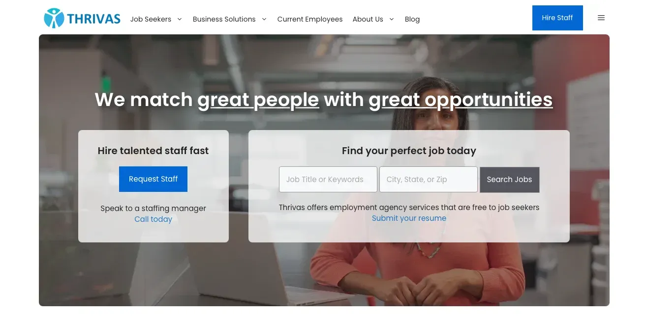 Thrivas product screenshot