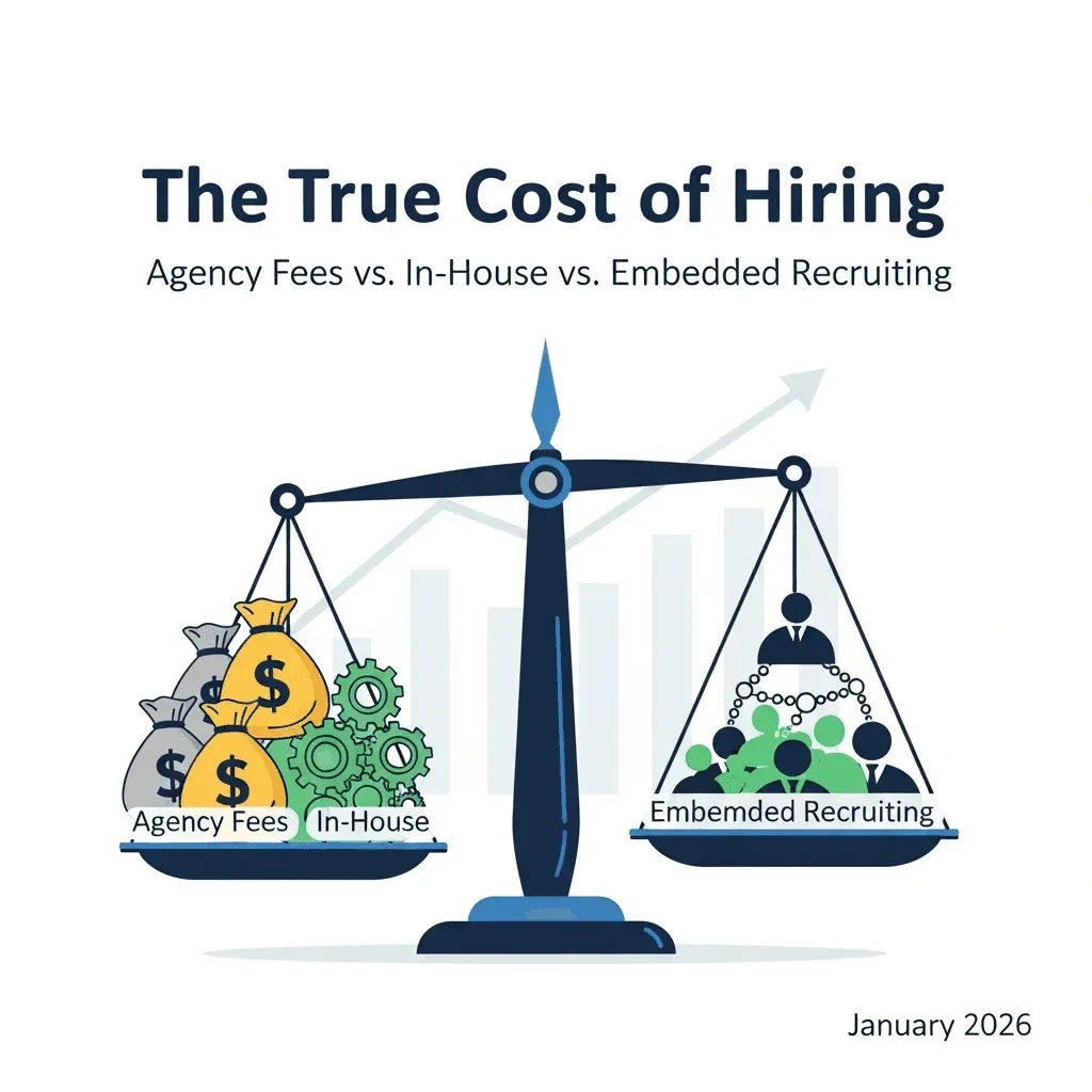 The True Cost of Hiring: Agency Fees vs. In-House vs. Embedded Recruiting (January 2026)