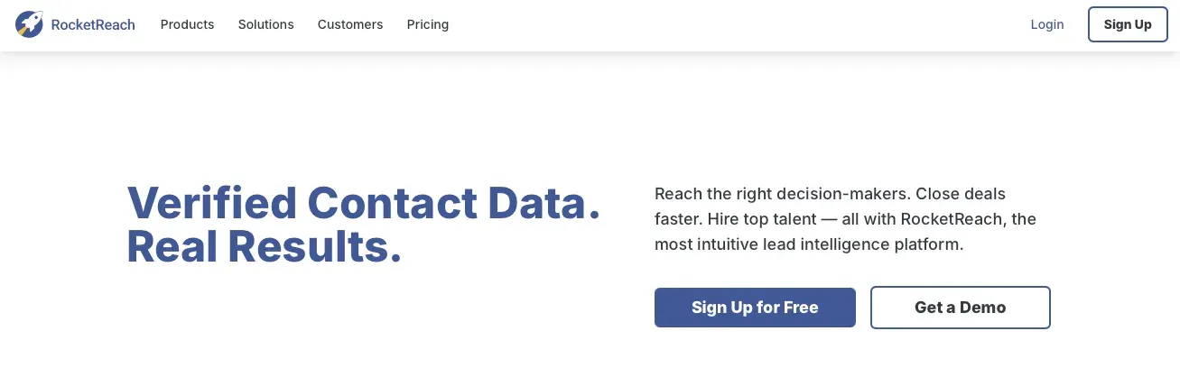Rocket Reach product screenshot