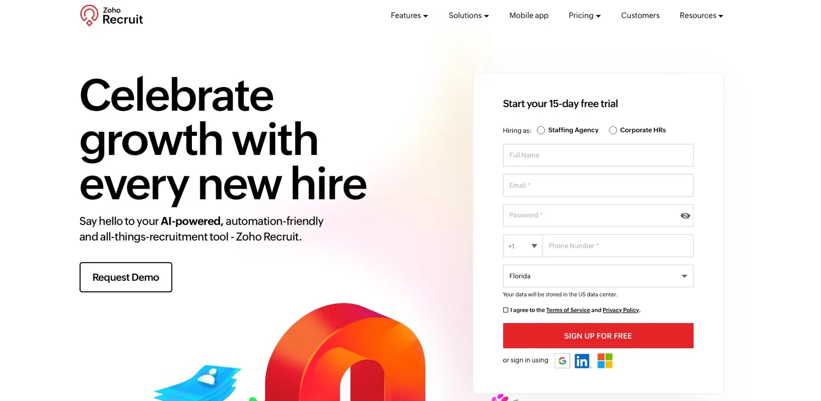 Zoho Recruit product screenshot