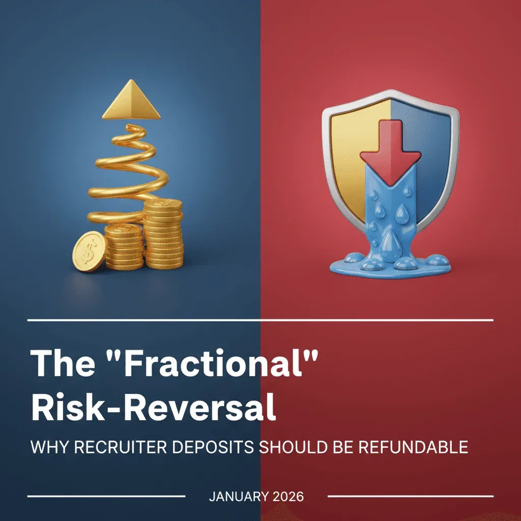 The "Fractional" Risk-Reversal: Why Recruiter Deposits Should Be Refundable (January 2026)
