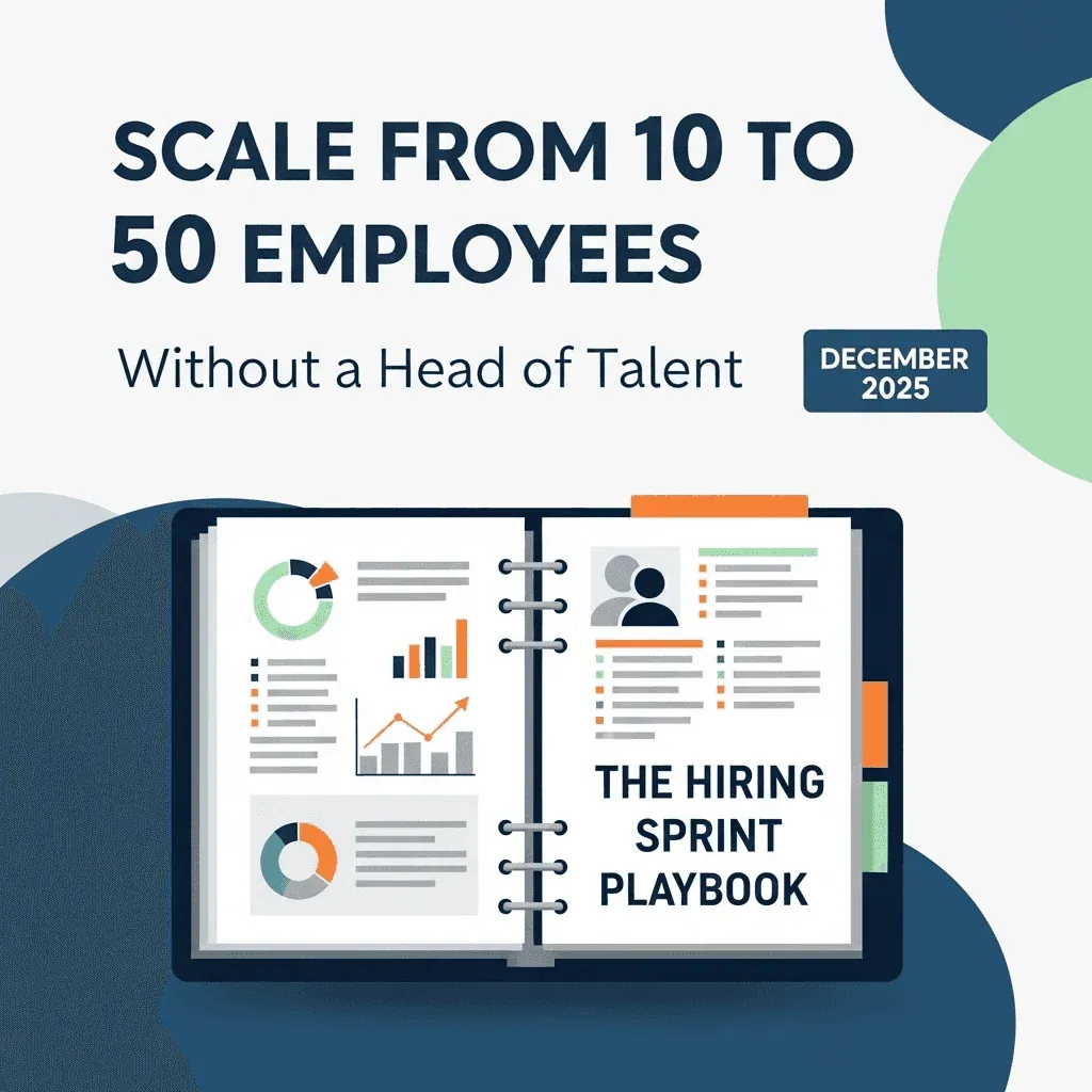 The Hiring Sprint Playbook: Scale from 10 to 50 Employees without a Head of Talent (January 2026)