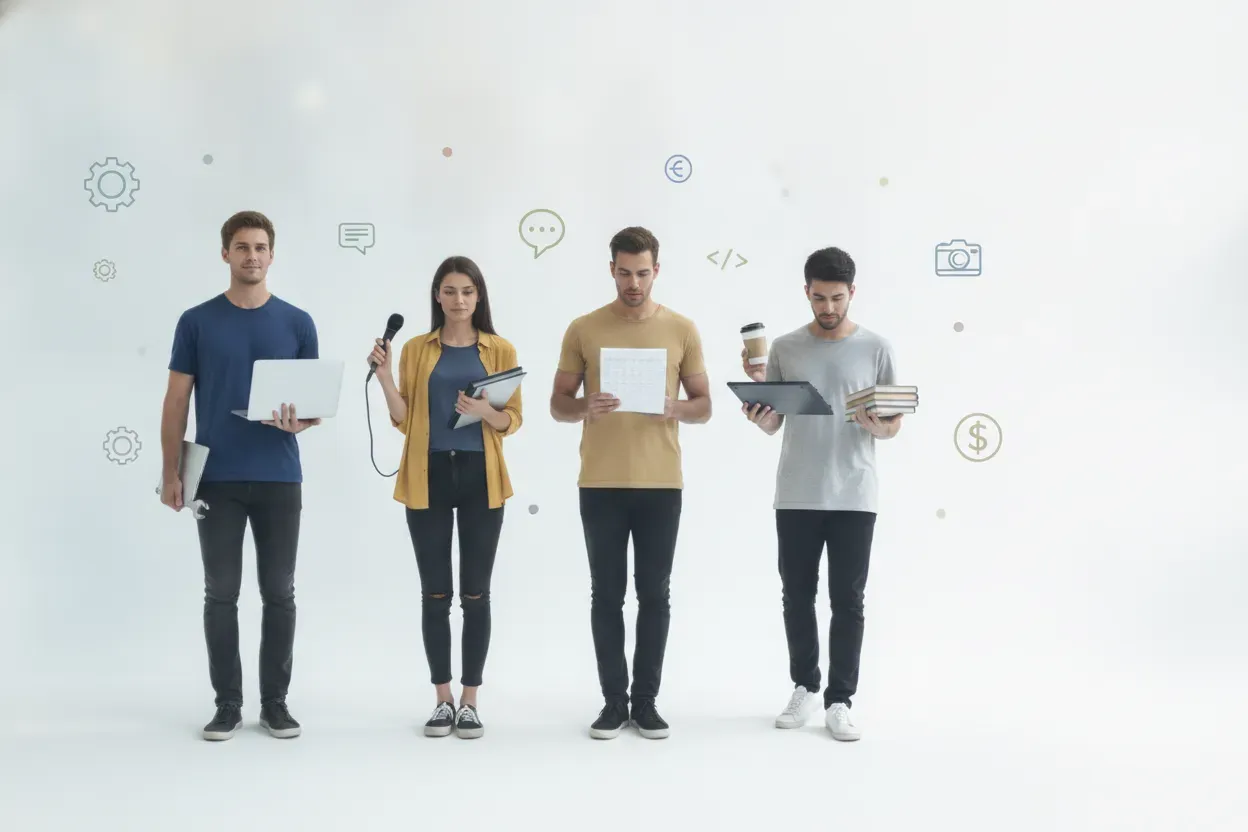 A founder mapping out role requirements and skills before opening a search